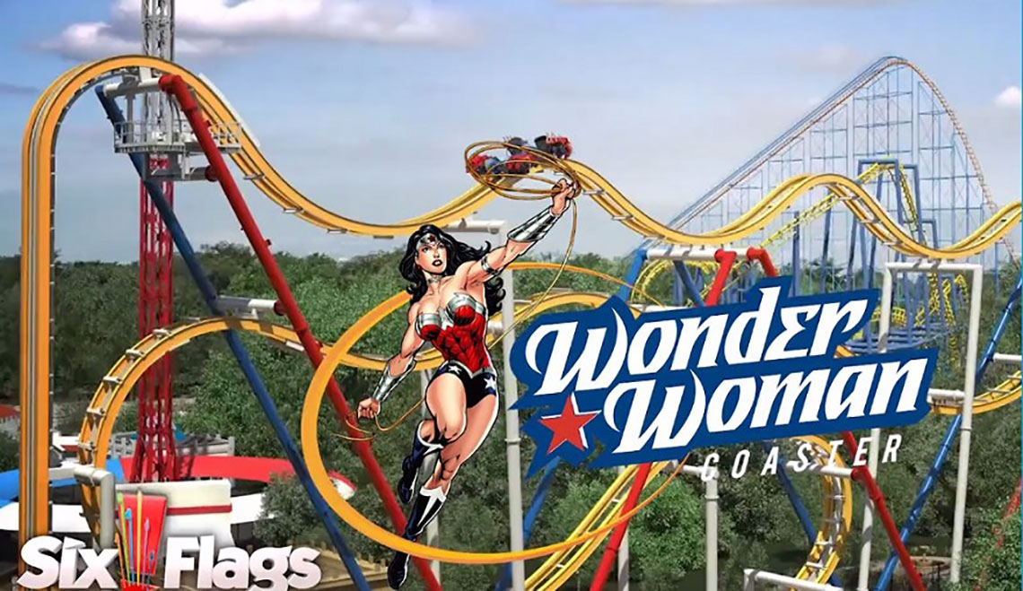 Así es la nueva montaña de Six Flags: Wonder Woman Coaster