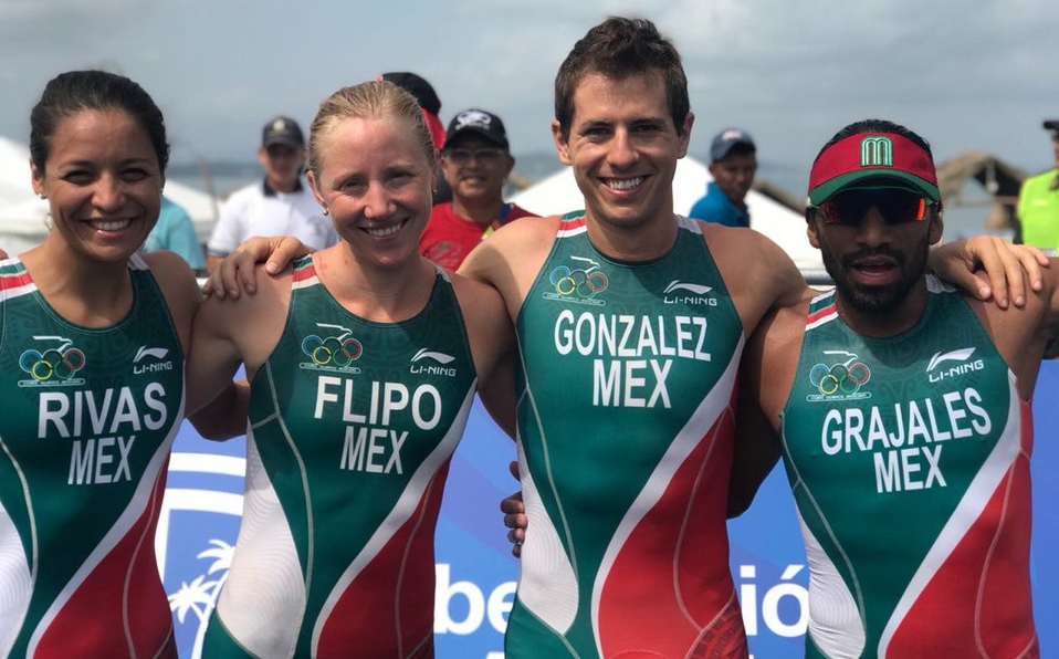 México gana oro en triatlón de relevo mixto en Barranquilla 2018
