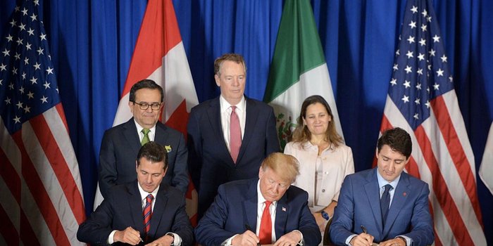 ¡Adiós TLCAN! México, EU y Canadá firman el T-MEC