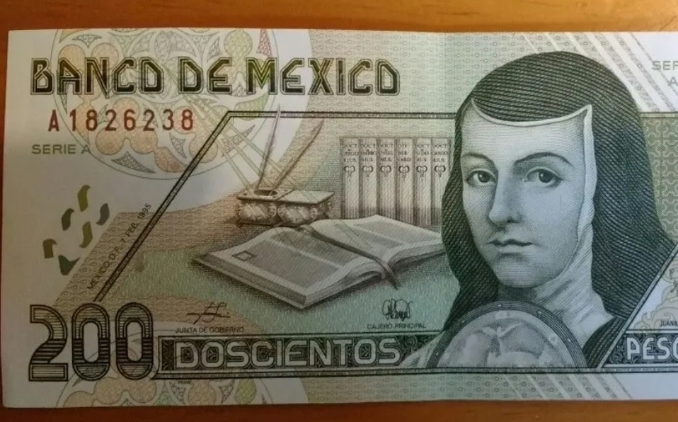 ¿Lo tienes? Billete ‘viejito’ de 200 pesos de Sor Juana se vende en 2 mil pesos