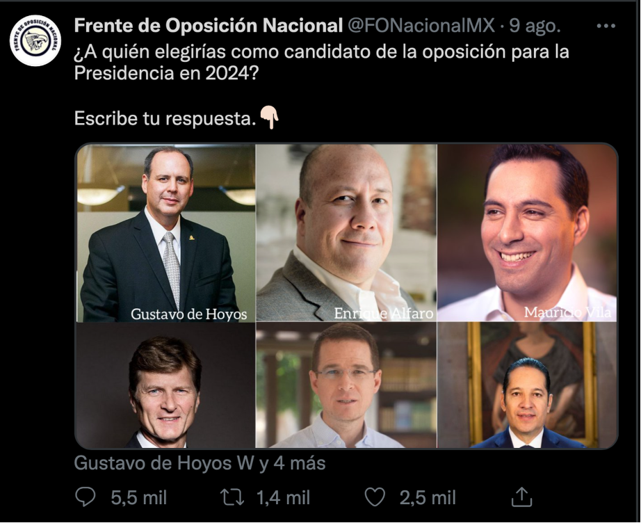 Gustavo de Hoyos, el único perfil ciudadano en la encuesta de candidatos de oposición